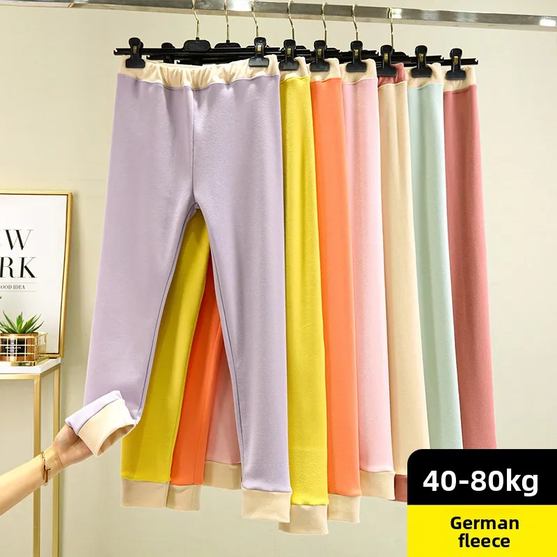 

Самонагревающиеся осенние брюки с высокой талией, женская зимняя домашняя одежда, длинные брюки, брюки-дерво на подкладке