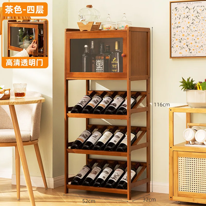 Bamboo Eco-friendly Wine Rack Storage Rack Storage Rack Wine Rack Modern Home Furniture Suitable for Kitchen Bar