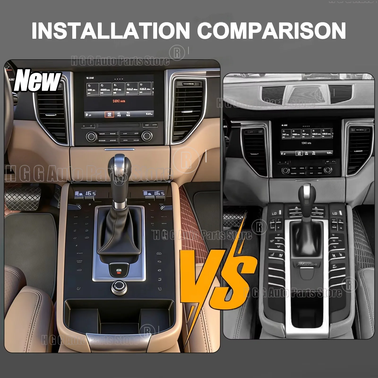 Car Center Control Saddle for Porsche Macan 2014-2021 Auto Console Climate Control Panel Car Accessories Kits New Design