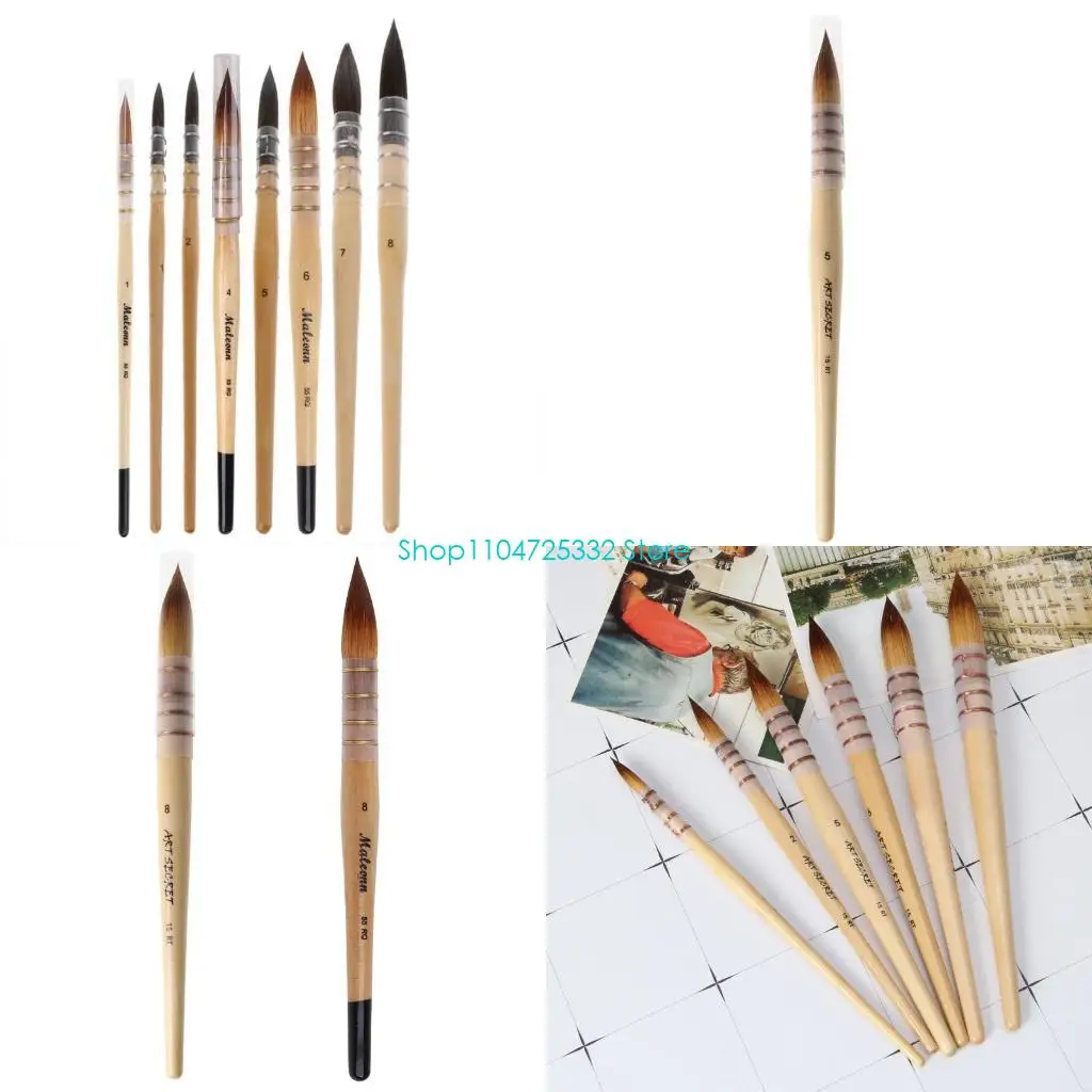 

P5EA нейлоновая кисть для рисования волос, ручка для каллиграфии, стационарная для акварельной живописи