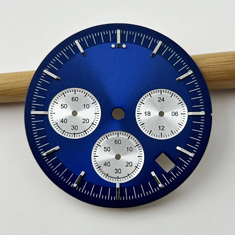 32.5mm VK63 다이얼 남자 시계 다이얼 사용자 정의 로고 다이얼 녹색 빛나는 다이얼 맞는 VK63 무브먼트 시계 액세서리 수리 도구