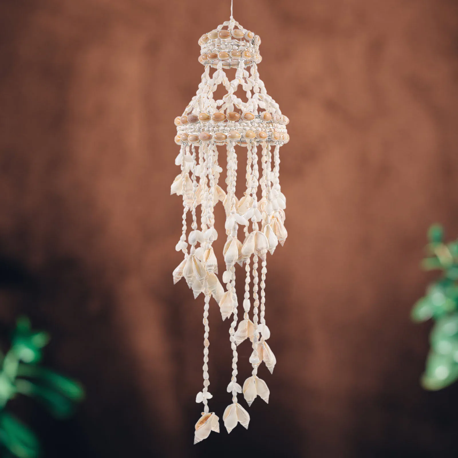 

Indoor Shell Wind Chime Ring Bell Conch Sea Nut Seashell Wall Decor Mother Ringer