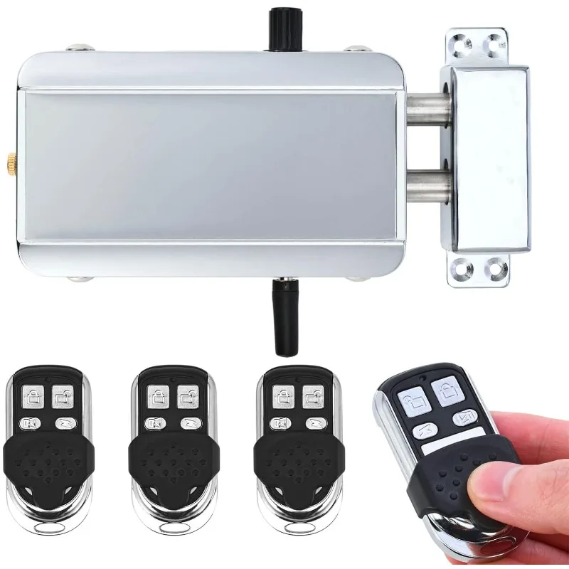 

Electronic Deadbolt Door Lock, Remote Control Door Lock Anti-Theft Home Security Keyless Smart Hidden Door Lock with 4 Remote Co