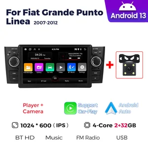 Radio Android Automobile 13 für Fiat Grande, CarPlay, Multimedia, Auto, 4G, WiFi, Punto, Linea, 2007, 2008, 2009, 2010, 2011, 2012 Haupt Multimedia Punto 2011 - №2