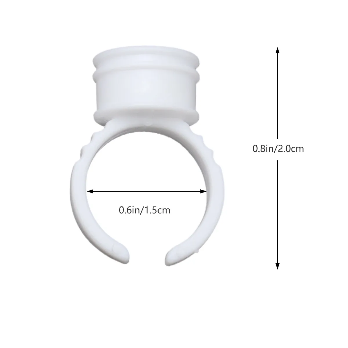 500Pcs Ink Ring Cup Professional Disposable Pigment Container for Semi- Eyelash Extension Tool Ring Holder