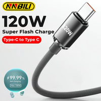 NNBILI 120W Type C to Type C Cable for iPhone 16 17 Pro Max PD Fast Charging USB C to C Data Cord for Oneplus POCO OPPO Samsung
