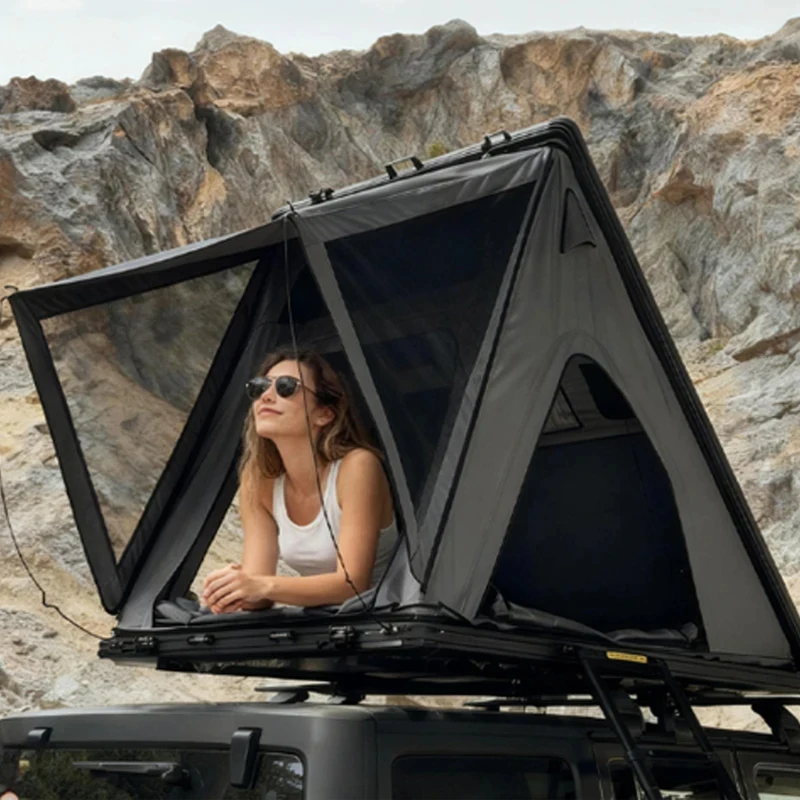 High Quality L3 Light Weight Aluminum Pop Up Hard Shell Rooftop Tent For Camping VehiclesHigh Quality L3 Light Weight Aluminum P