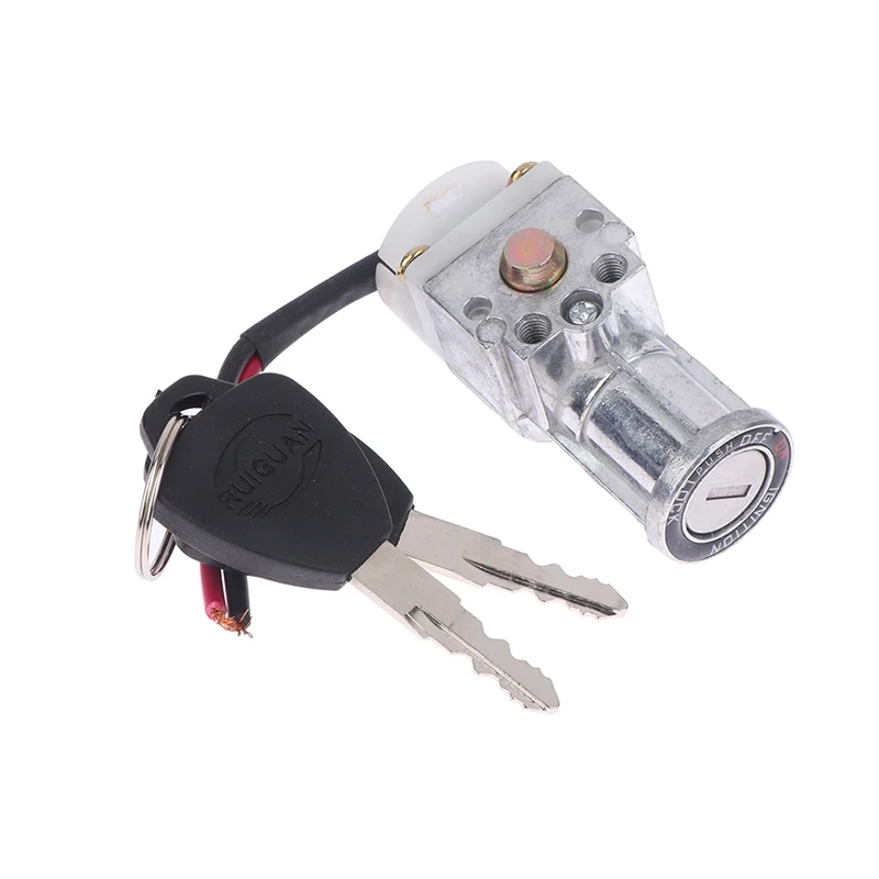 ✦ 1 Set Bigger Head Type Electric Bicycle Ignition On/Off Key Switch Heavy Load E-bike Li-ion Battery Casing Lock