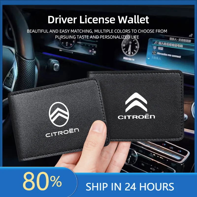 

Car Stickers Auto Driver License Cover ID Card Wallet Car Accessories For Citroen E-C3 E-C4 X C5X C3 C4 Aircross Cactus Picasso