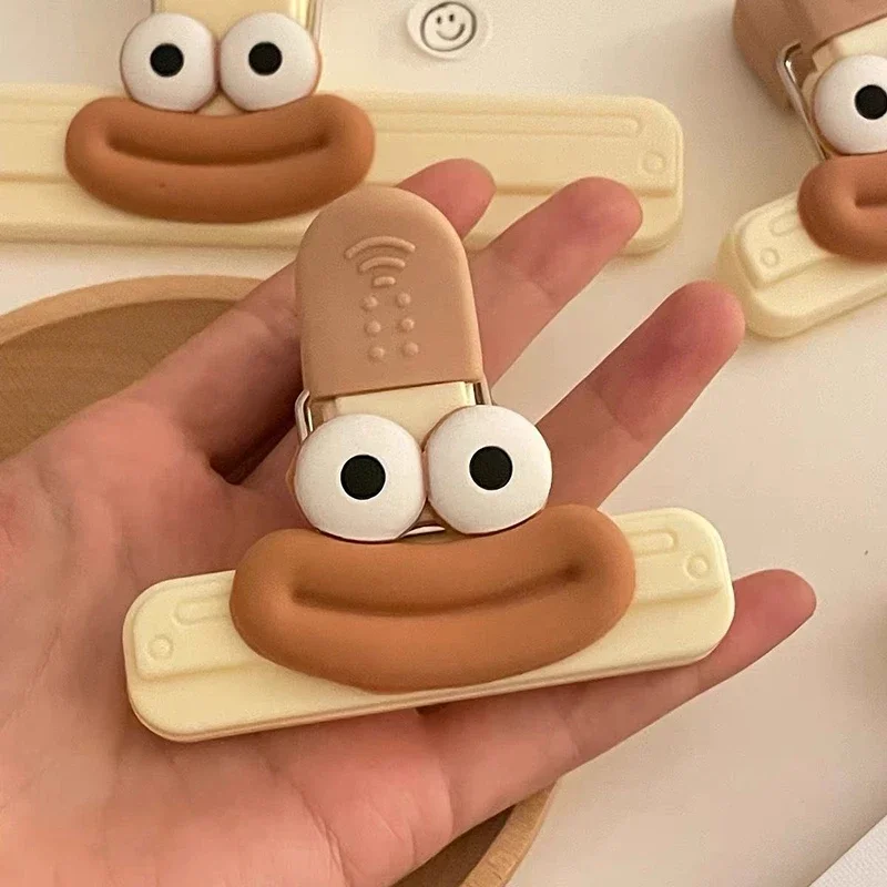 3 stücke Kreative Gesicht Tasche Abdichtung Clip Lebensmittel Snack Clip Küche Werkzeuge Dekorative Kleine Clip Kühlschrank Kunststoff Lebensmittel Tasche Lagerung – Detail 5