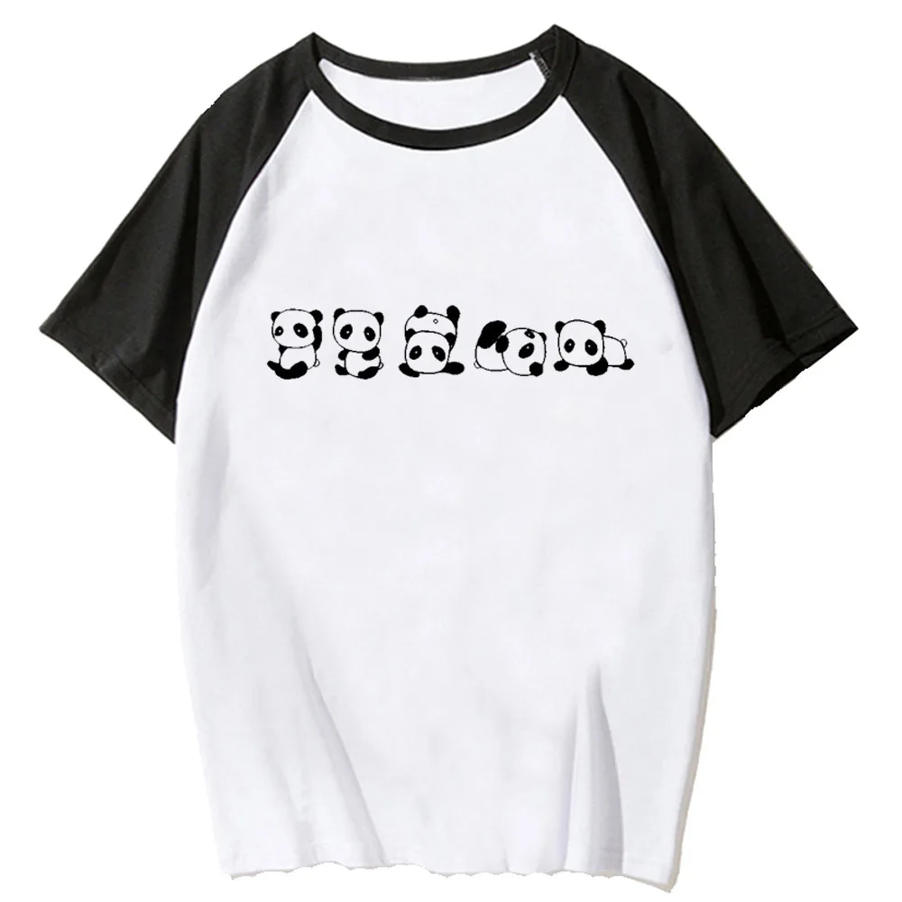 Camiseta Harajuku Panda feminina, camiseta gráfica, tops de verão, roupas para meninas, anime, lazer