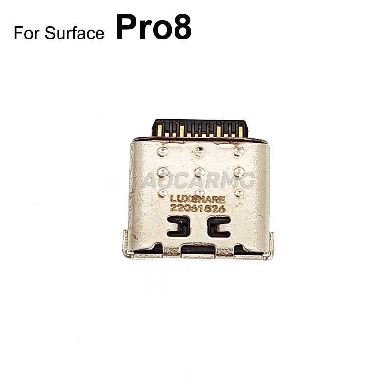 Aocarmo For Microsoft Surface Pro 11 10 9 8 Pro9 Type-C USB Charging Port Dock Connector Replacement Repair Parts