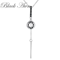 Black Awn 2025 New Casual Arrive Silver Color Fashion Jewelry Trendy Flower Engagement Necklaces & Pendants for Women K011