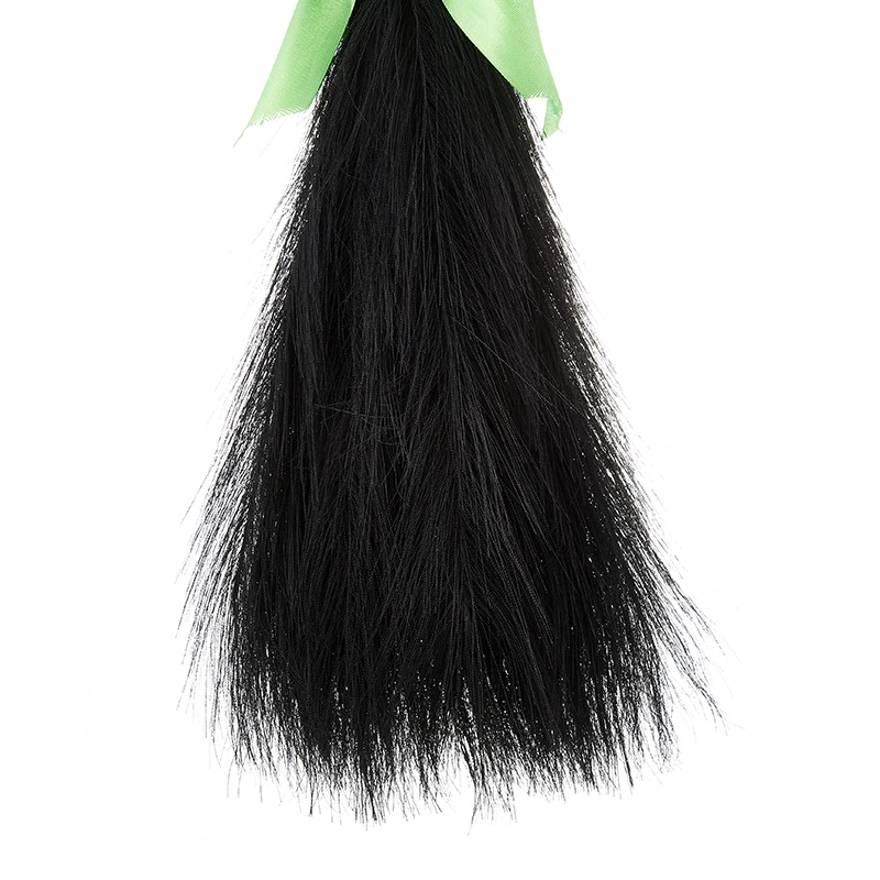 Spooky Halloween Witch Broom with Colorful Ribbon - Perfect Party Decoration and Fun Photo Booth Accessory