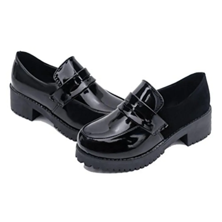 

Women's Loafer Shoes Low Top Japanese Students Maid Uniform Dress Oxford Shoes