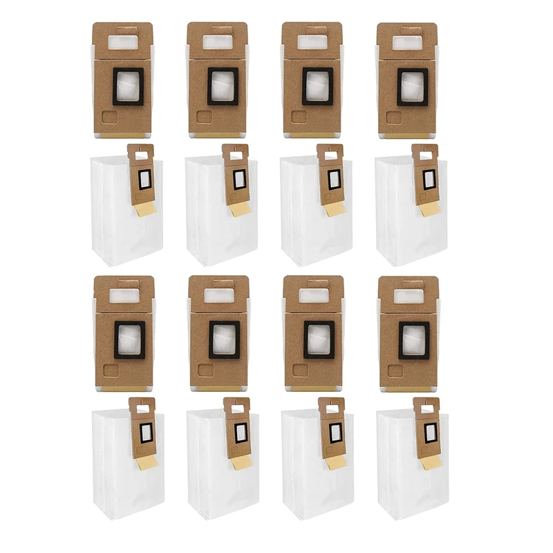 16 Pack Dust Bags Replacement Fit For Xiaomi Roborock S7 S7+ Vacuum Cleaner Auto-Empty Dock 3L Large Capacity