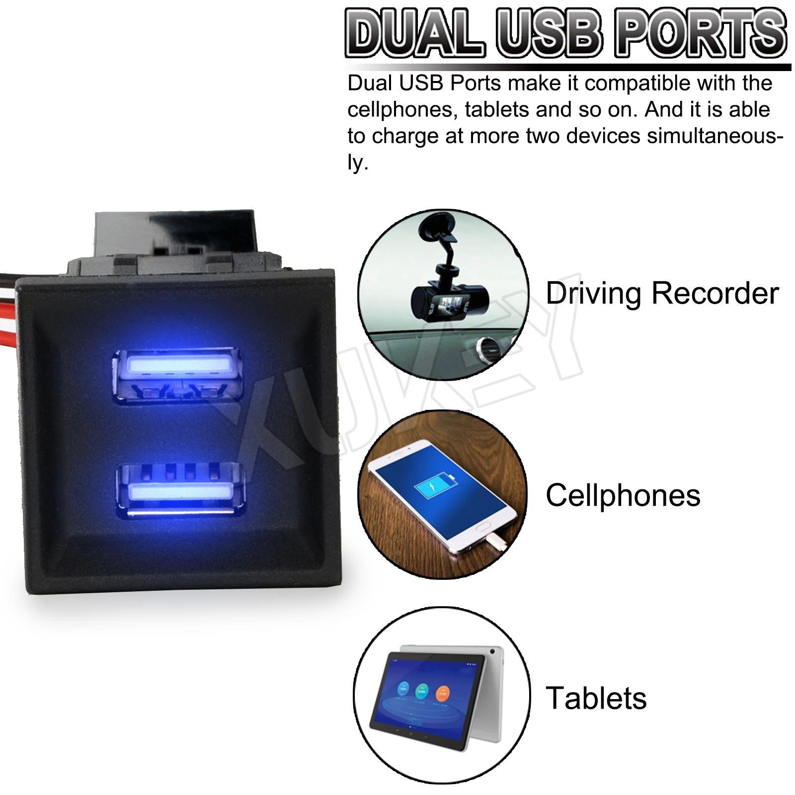 Caricabatterie automatico per Volkswagen Transporter T5 2003-2009 doppia ricarica USB telefono a 2 porte Smartphone ricarica accessori per Auto 2.1A 24V