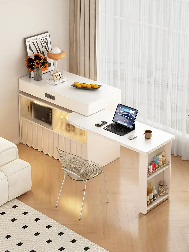 

Bar dining table integrated small household living room sofa partition cabinet telescopic island