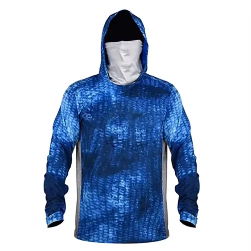 Sudadera con capucha de protecocide solar UPF 50 + para hombre, camisas de manga larga ligeras con protezione solare, fps, UV, par