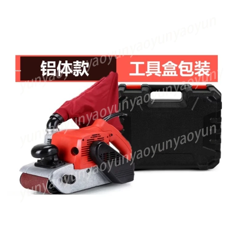 4 Inch Heavy Duty Belt Sander Handheld, Portable Electric Woodworking Sander for Flat Surface Polishing Grinding