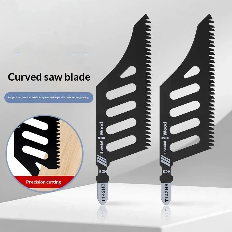 1/5Pcs T Shank Flush Cutting Replacement Blades Curved Jigsaw Blade For Precision  Precision Ground Teeth.