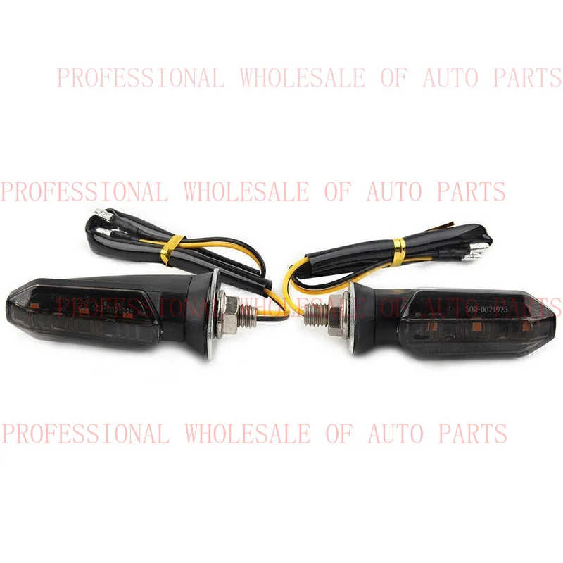 V+ V+ 2X Universal Motorcycle LED Smoke Turn Signal Indicator Amber Blinker Light