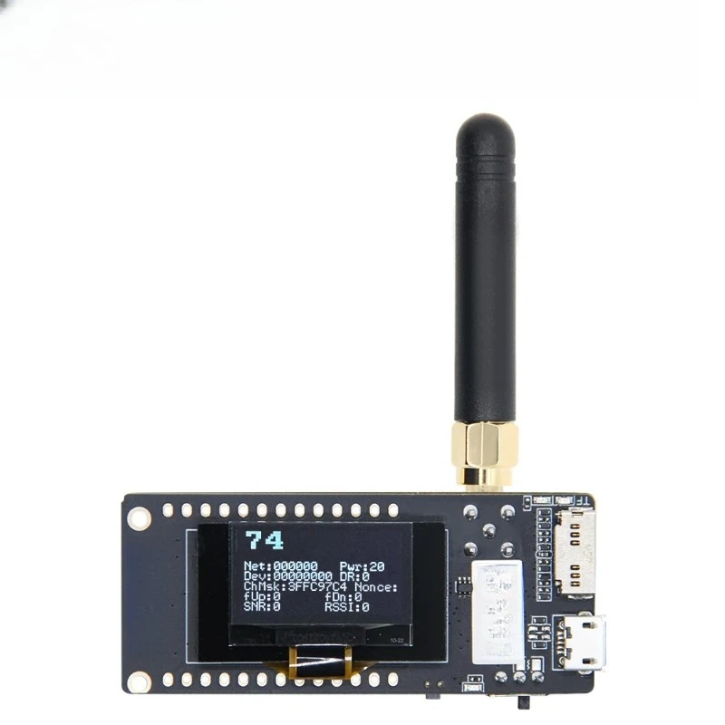 1Pcs  Paxcounter LoRa V2.1_1.6.1 ESP32 433/868/915MHZ 0.96 Inch OLED SD Card Bluetooth WIFI Module Metering Passenger Flows