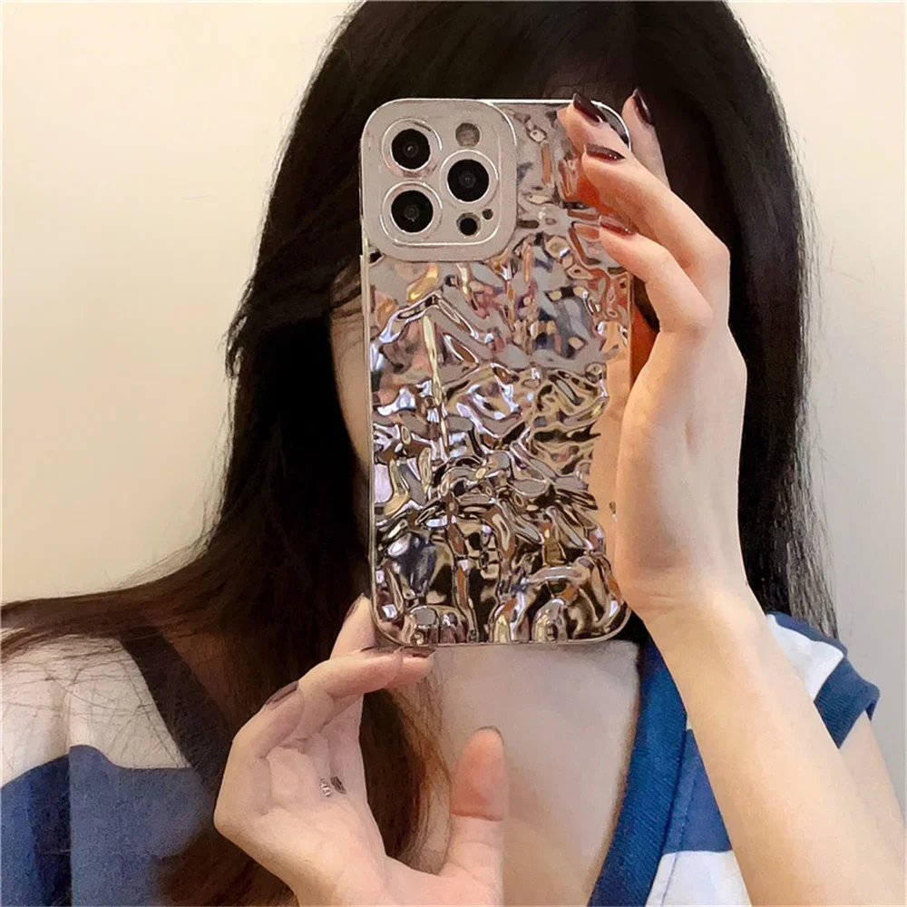 Luxury Plating Stone Pattern Phone Case For iPhone 14 13 12 11 15 Pro Max Plus Xs Max Xr X 8 7 15 6s Plus Shockproof TPU Cover