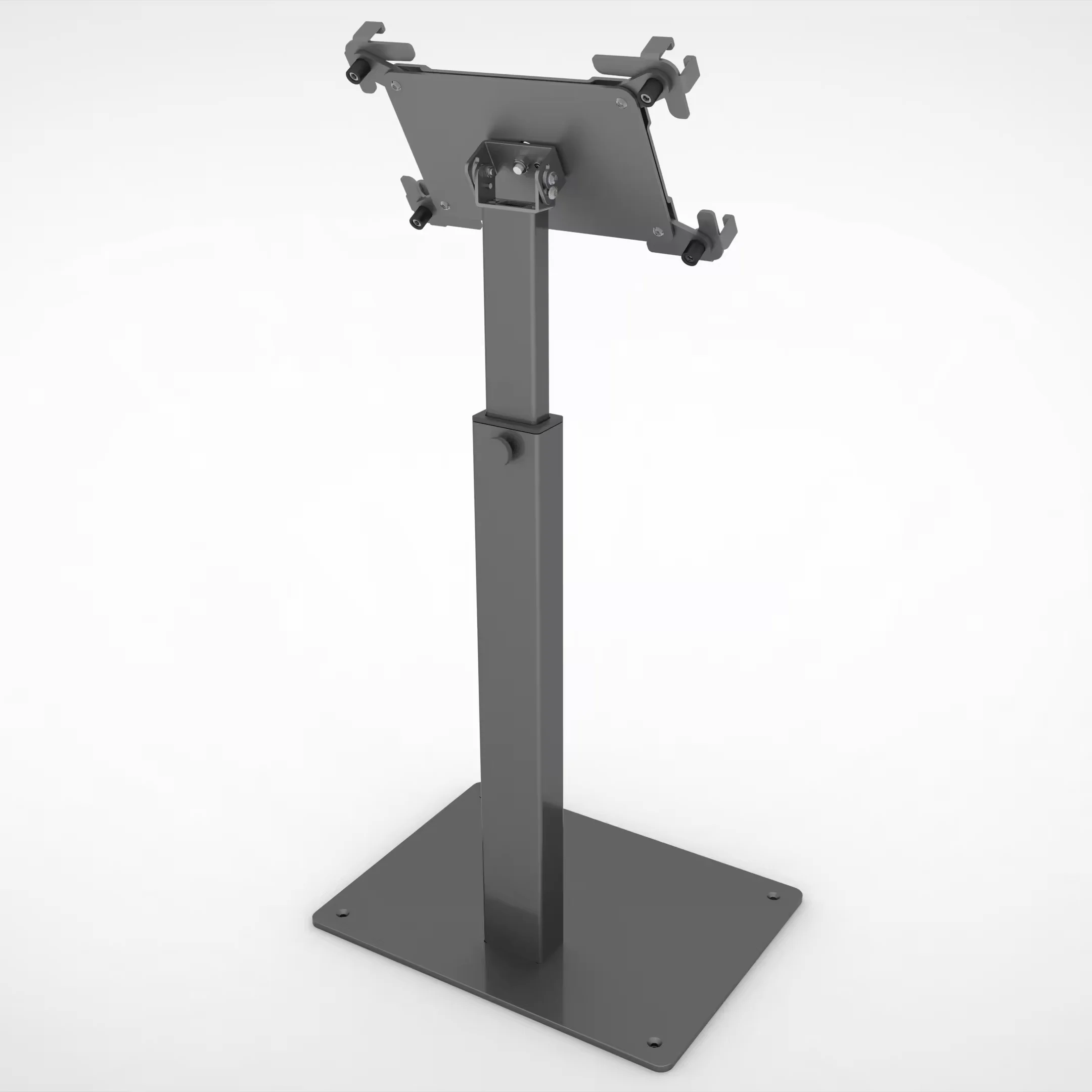 Heavy Loading Capacity Height Adjustable Floor Stand Touch Screen Mount Tablet PC Stand for Display in Public Exhibition