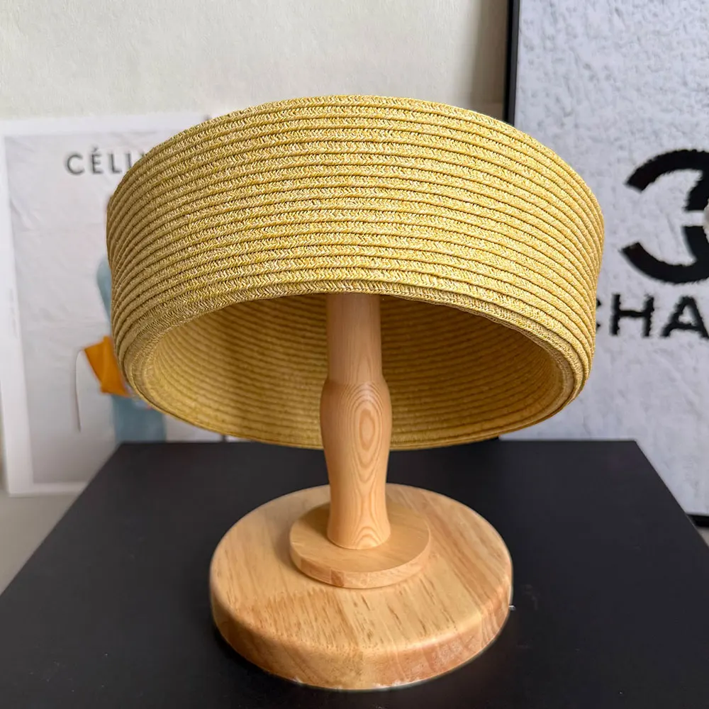 INS Blogger Fashion Medicine Box Hat For Women Summer Straw Hat Dome Pillbox Hat Sun Protection Hat Beach Accessories