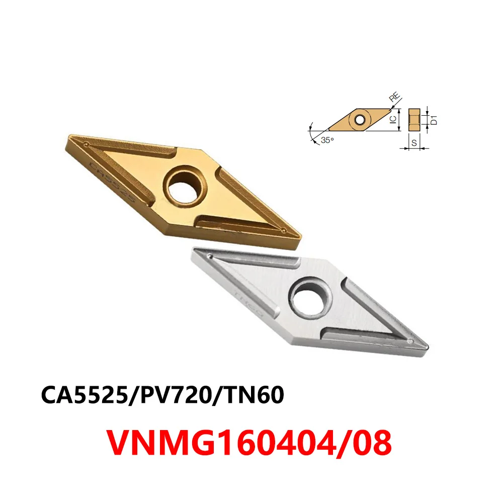 

Original Carbide Inserts Turning Tools VNMG160404 VNMG160408 CA5525 PV720 TN60 CNC Lathe Cutter VNMG 160404 160408 Holder Steel