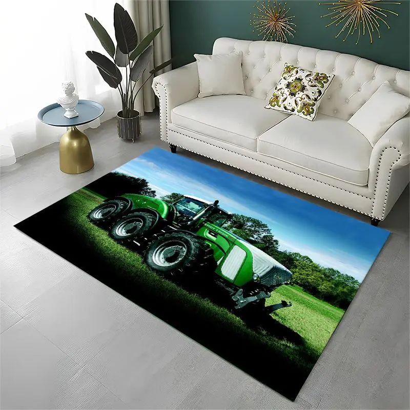 Classic Tractor Car Scenery Large Area Rug Non-slip Durable Carpet for Bedroom Living Room Sofa Doormat Home Decor Floor Mat