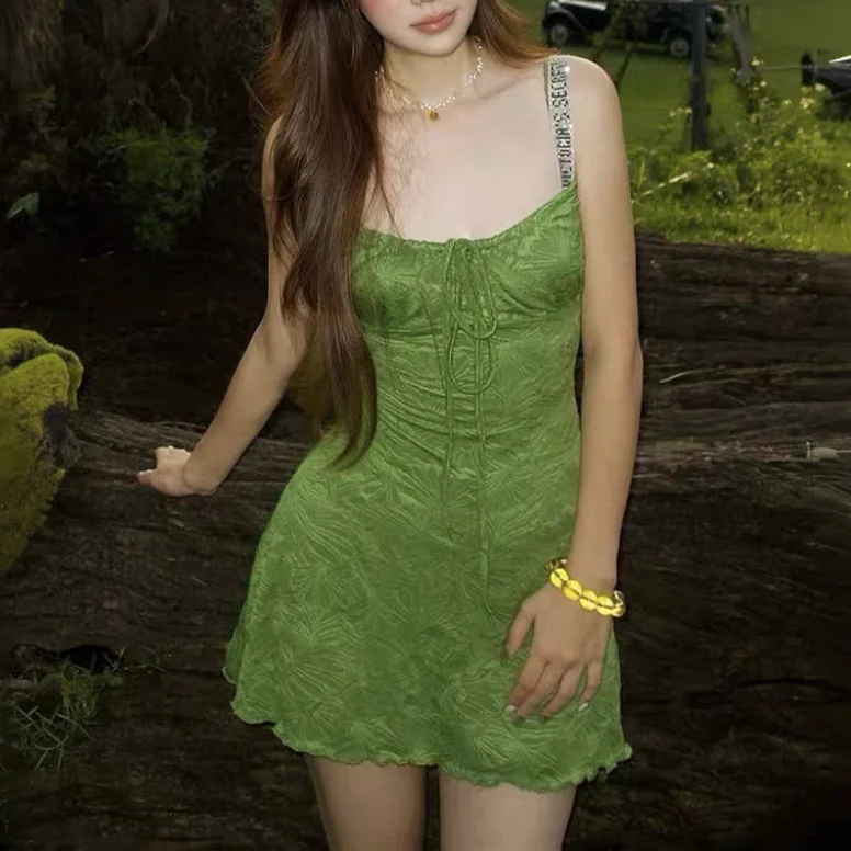 

Ele Vintage Sle One-Piece Swimsuit Women's Holiday Thermal Spa Poolwear Gathered Chest Small Conceals Belly Slimming