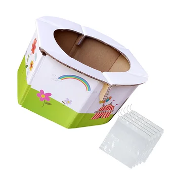 1pc Portable Travel Baby Kids Urinal Seat Baby Outdoor Foldable Paper Toilet for Car