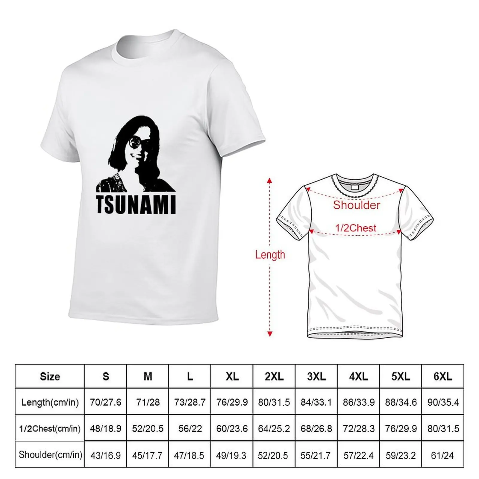TSUNAMI (in black) T-Shirt t shirt man cotton t shirts for man cotton T-Shirt