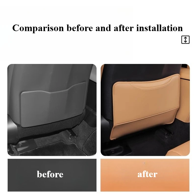 For Lexus Es200/es300h 2018-2025 Seat Kick Pad Rear Decoration Nappa Leather Kick-proof Scratch-proof Wear-resistant Tools Car