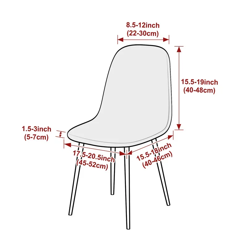 1PC Jacqaurd Shell Chair Cover Stretch Short Backrest Chair Covers for Dining Room Seat Covers Protective Case Home Bar Wedding view 2