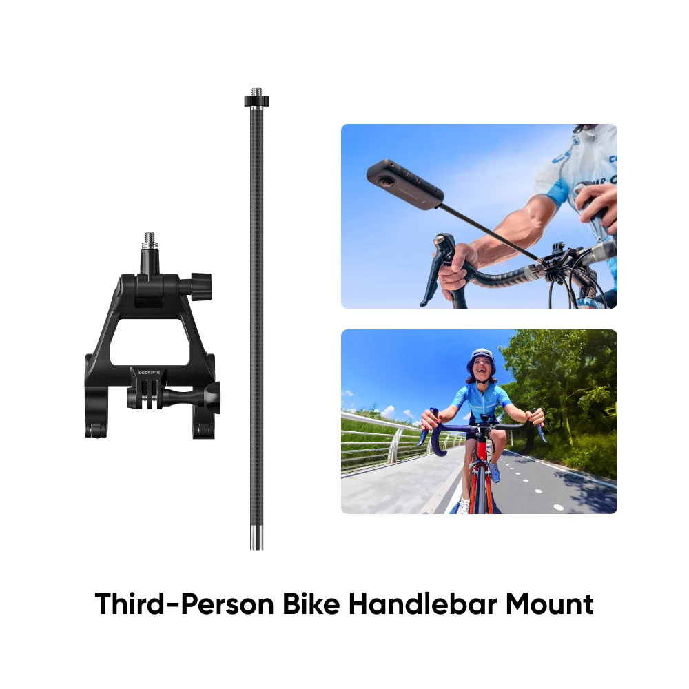 Fran-T42A For Insta360 Third-Person Bike Handlebar Mount Action Camera Accessories