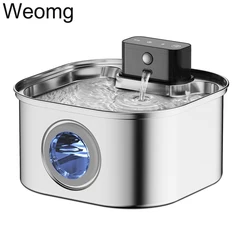 3L Stainless Steel Wireless Recharging Sensor Cat Water Fountain Auto Drinking Fountain For Cats Dog Drinker Pet Dispenser Bowl