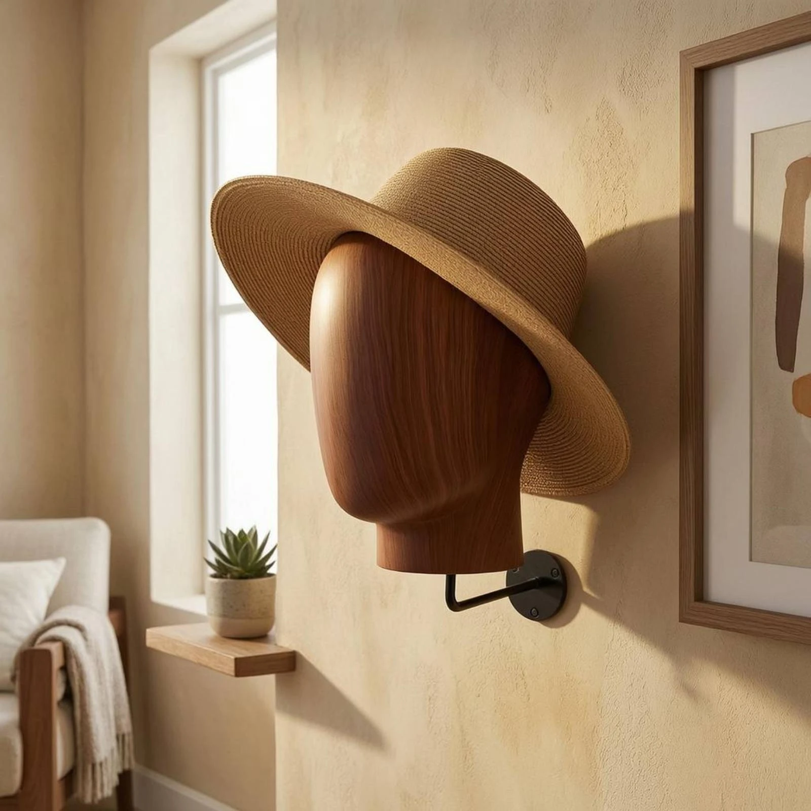 tete-de-mannequin-murale-finition-grain-de-bois-support-mural-pour-perruques-bras-de-support-en-fer-fibre-de-verre
