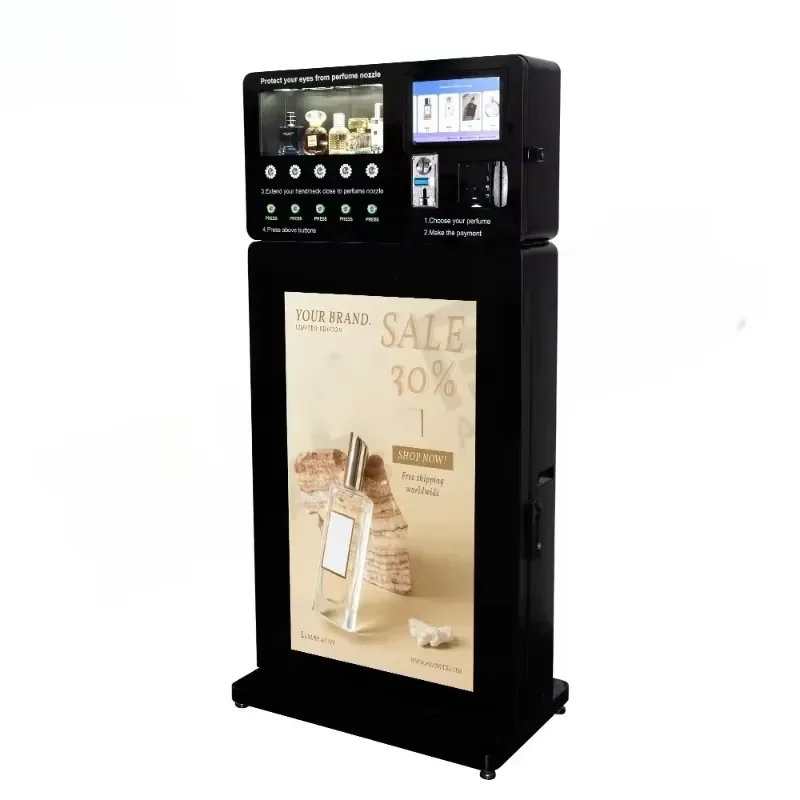 Smart Standing Perfume Vending Machine for Automated Fragrance Sampling in Retail Spaces Automatic Spray Dispenser with