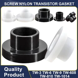 M3 M4 M5 M6 M8 M10 Screw Nylon Transistor Gasket Black T-Type Plastic Washer Insulation Spacer Screw Thread Protector 20-300Pcs