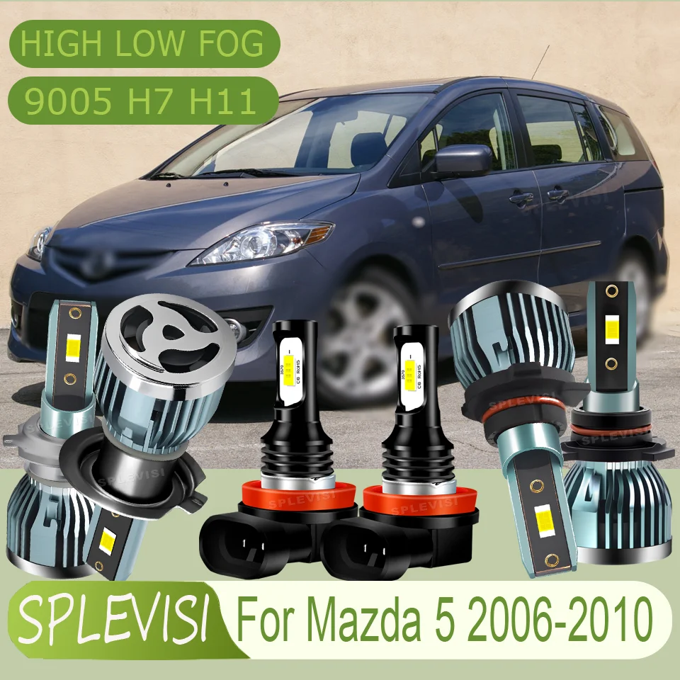 

durable No Tools Needed Easy-Install Energy-Efficient LED Headlight high low beam foglight For Mazda 5 2006 2007 2008 2009 2010