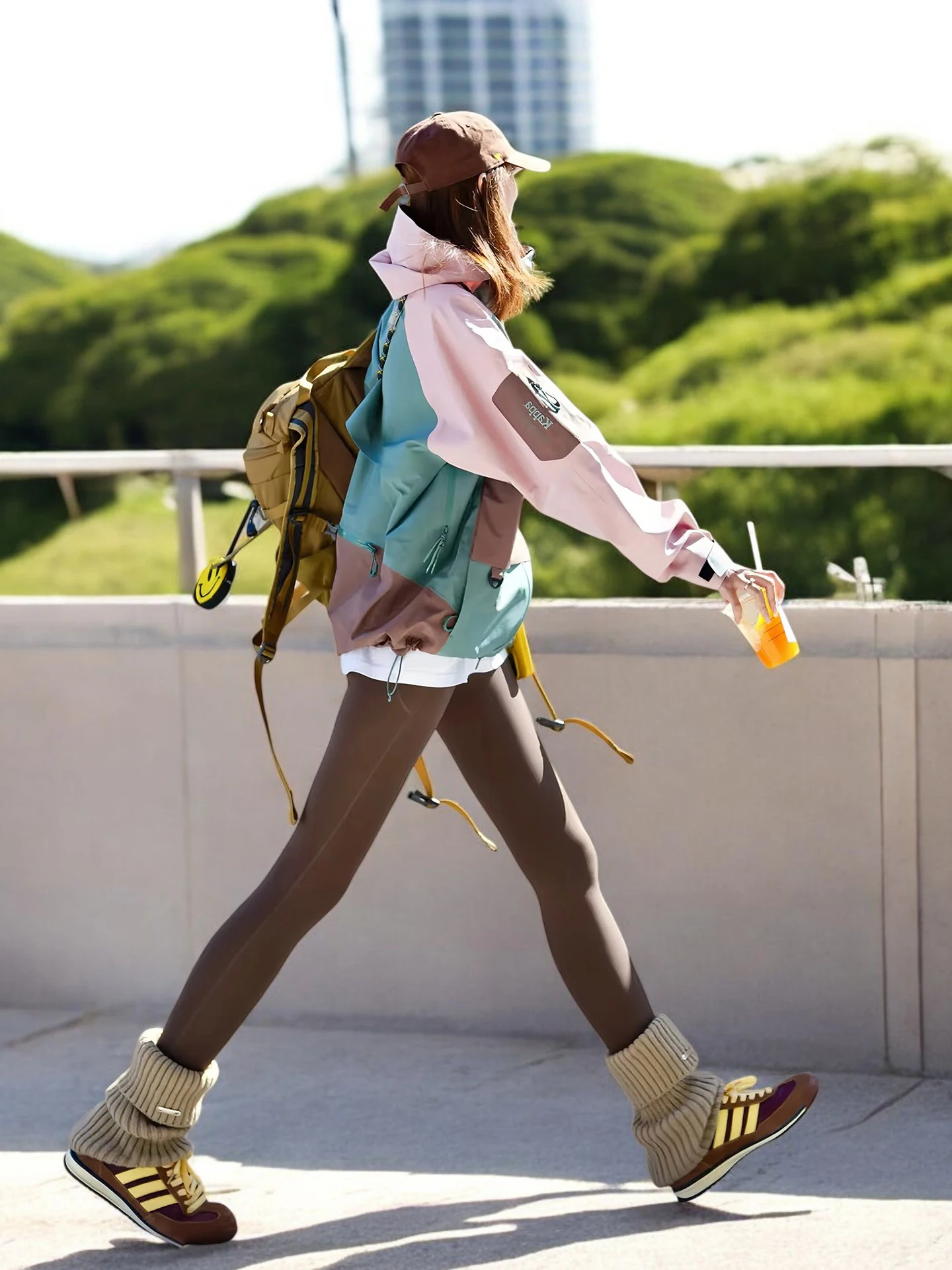 Basic House Women's Yoga Pants High Waist Butt Lifting Thin Fce Spor Base Layer Trousers for Winter Outdoor Wear