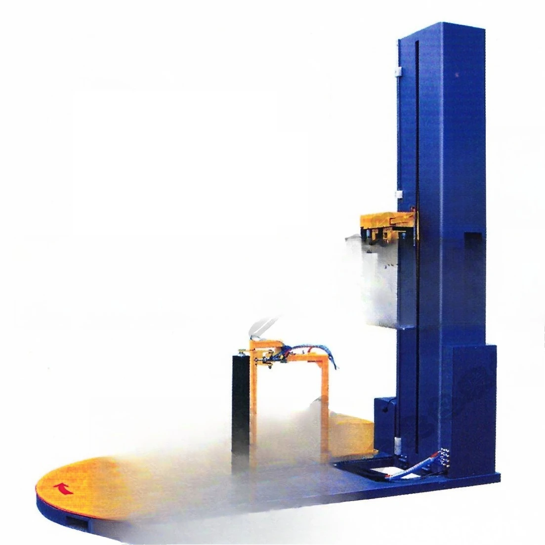 Winding film baler, automatic tray wrapping machine, pre-stretched PE film disc tray wrapping packaging machine