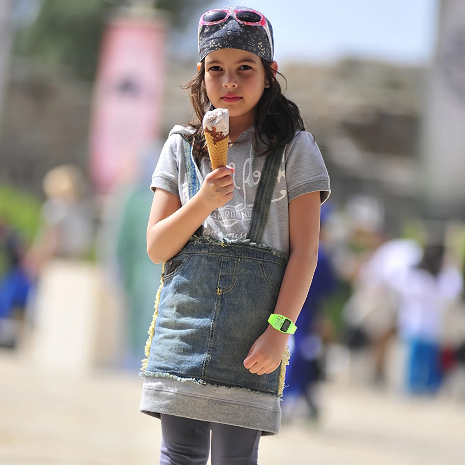 Montres calculatrice pour enfants, 2 pièces, montre-bracelet de calcul Durable, Portable, cadeau d'anniversaire pour enfants, outil d'apprentissage des mathématiques vert