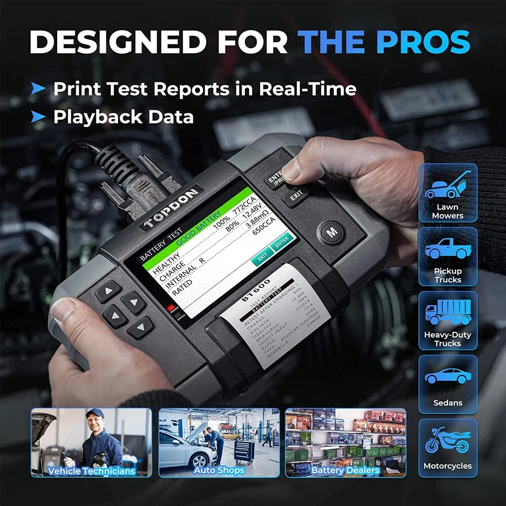 TOPDON BT600 Penguji Baterai M - Heavy Equipment Diagnostic Tool ulasan dan harga