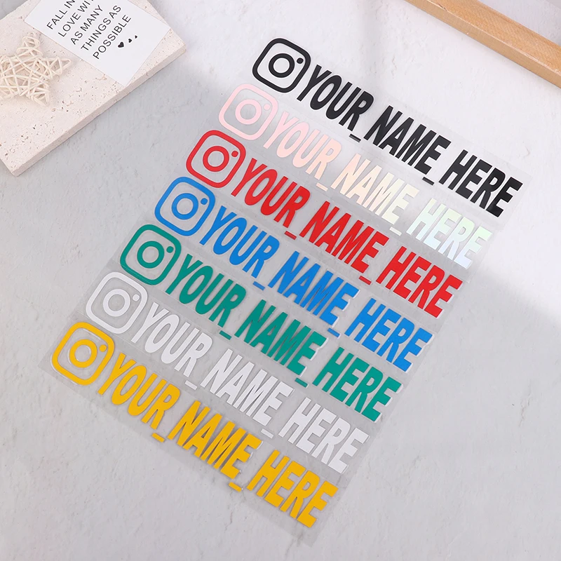 Calcomanías de vinilo personalizadas para coche, pegatina con nombre de usuario, para motocicleta, para personalizar las necesidades