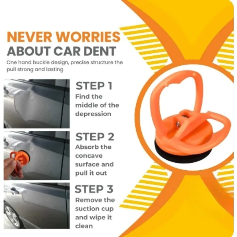 

2Pcs Car Dent Puller with Suction Cups Dent Remover Tool Kit, Powerful Lifter for Paintless Repair, Suitable for Car