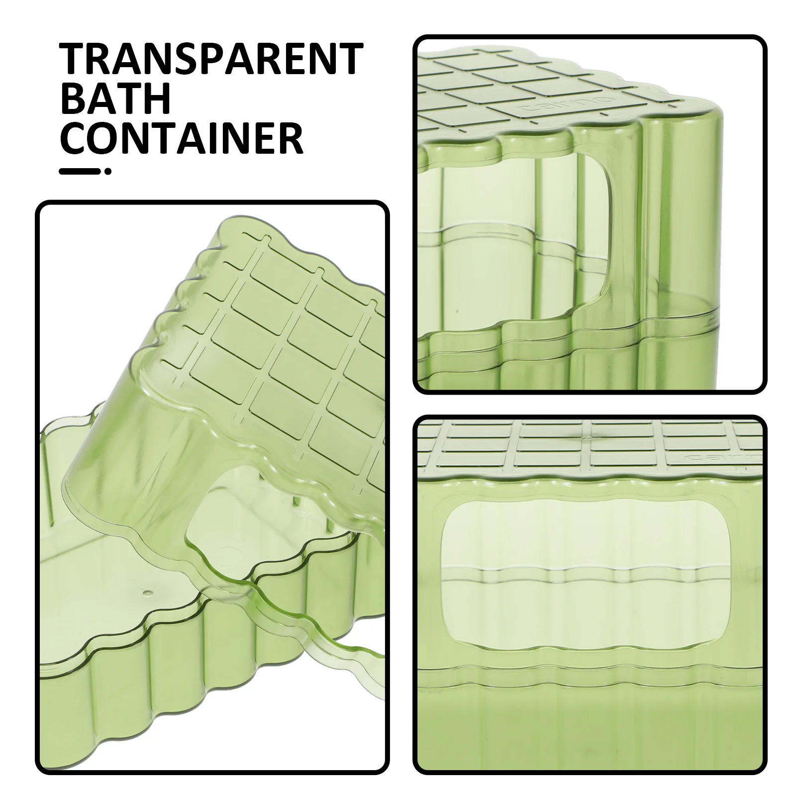 

Chinchilla Bath Tub Transparent Sand Box Smooth Edges Anti-Slip Bottom Sturdy Material For Hamster Cage Pet Supplies